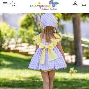 Toddler Dress + Bonnet